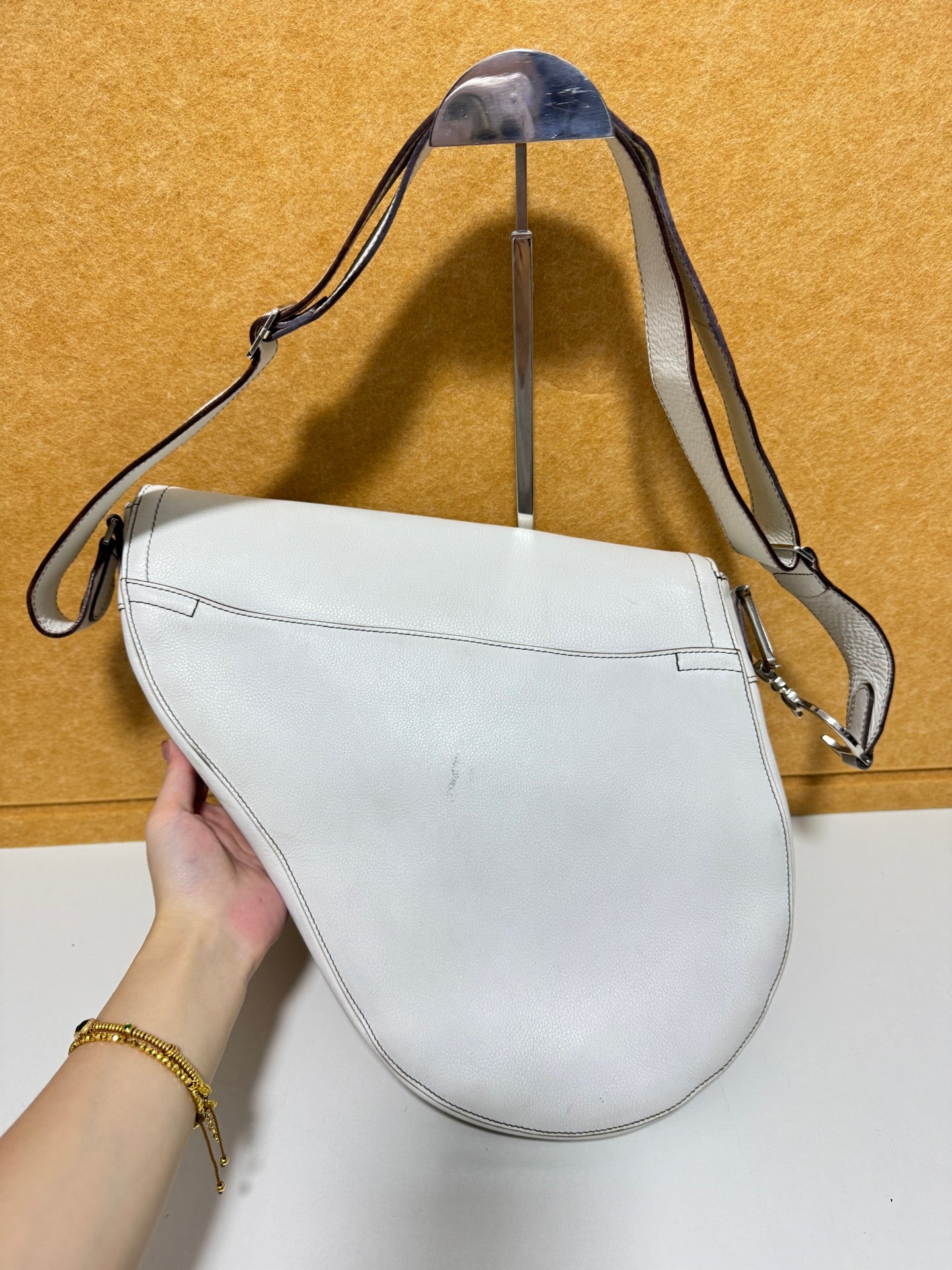 Dior - Saddle Bag - Leather - White - (Other)