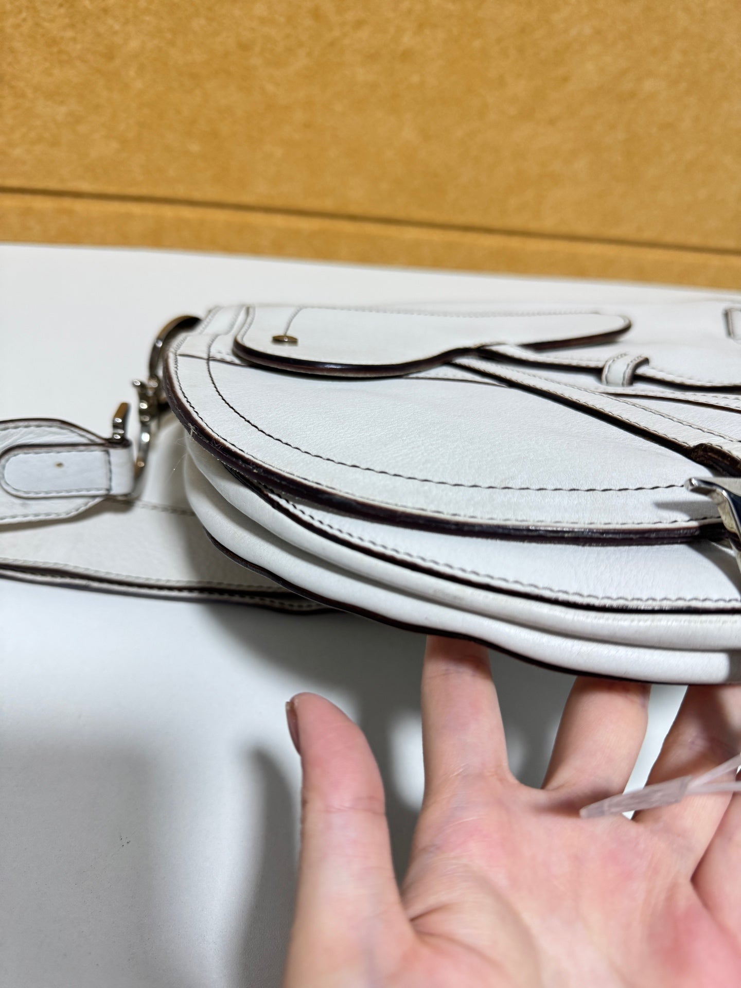 Dior - Saddle Bag - Leather - White - (Other)