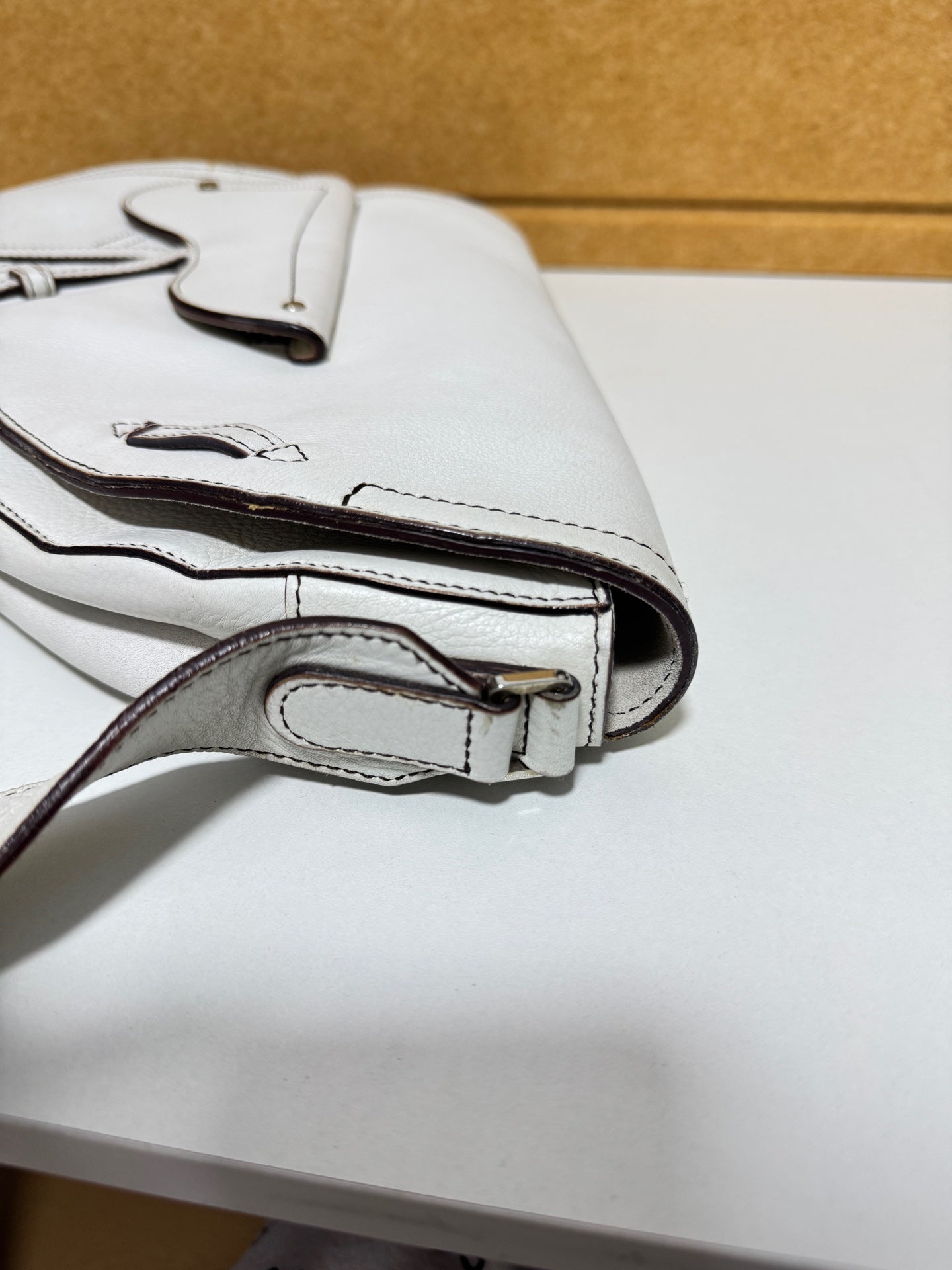 Dior - Saddle Bag - Leather - White - (Other)