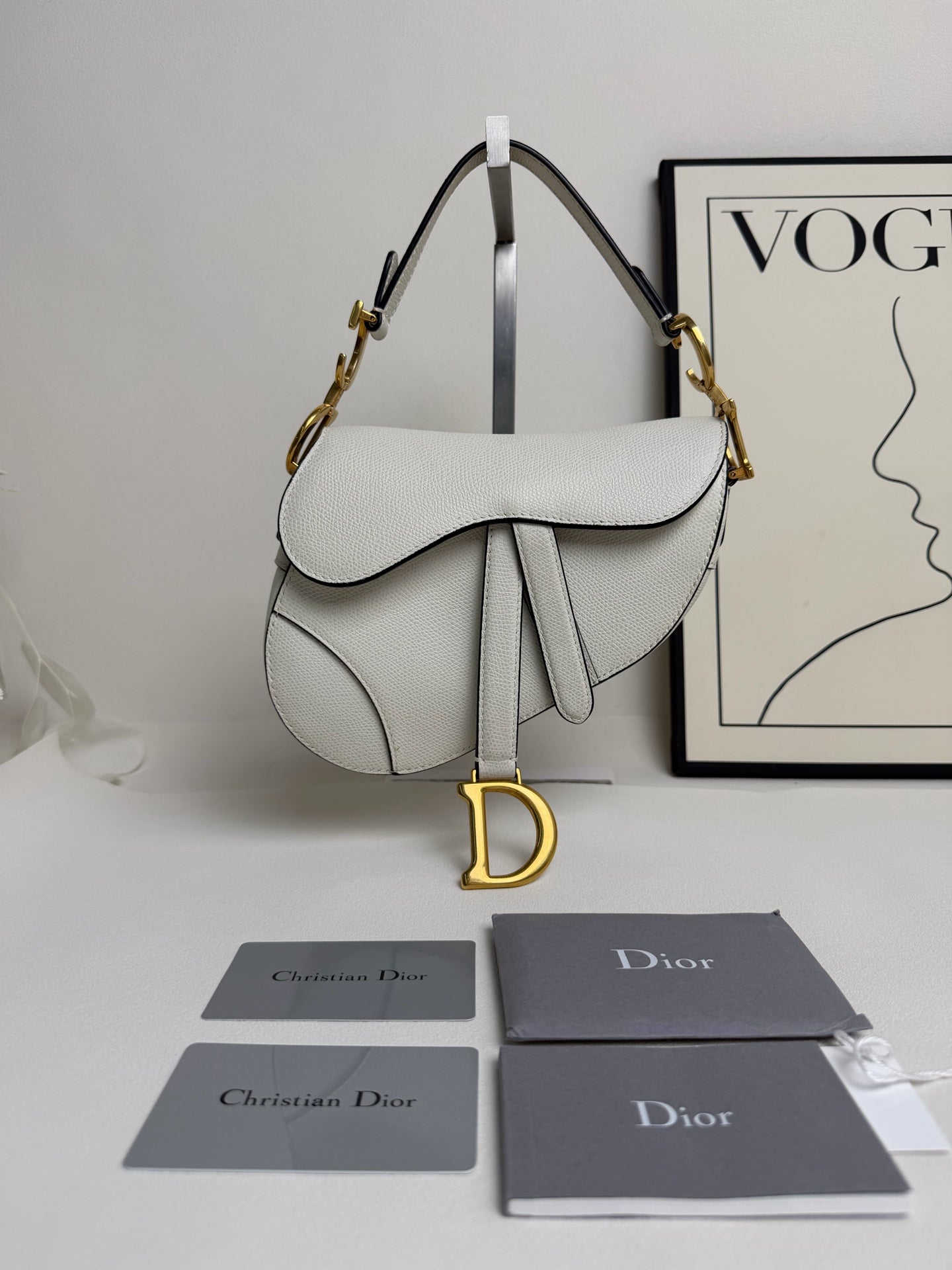 Dior - Saddle Bag - Leather - White - (small)