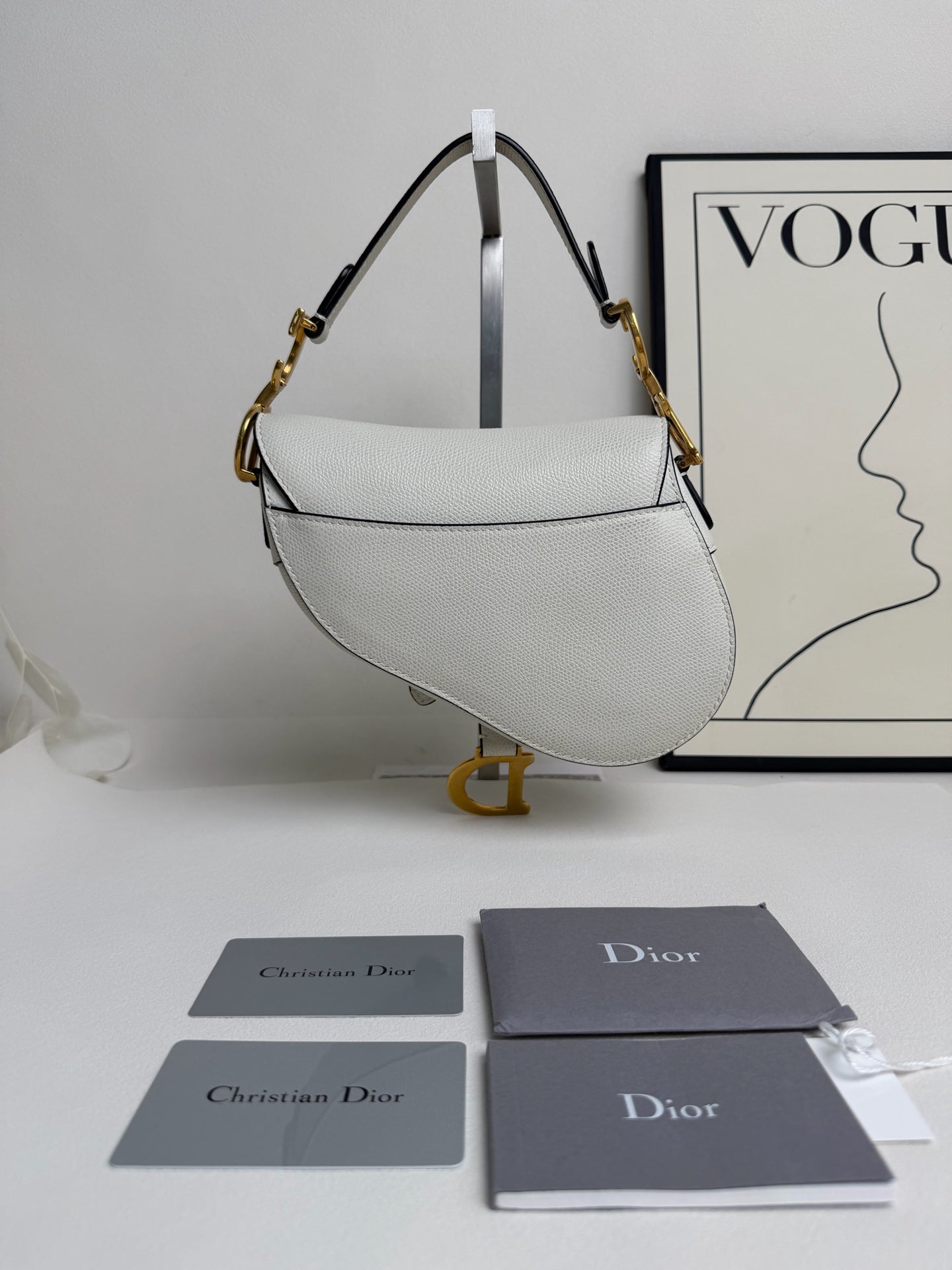 Dior - Saddle Bag - Leather - White - (small)