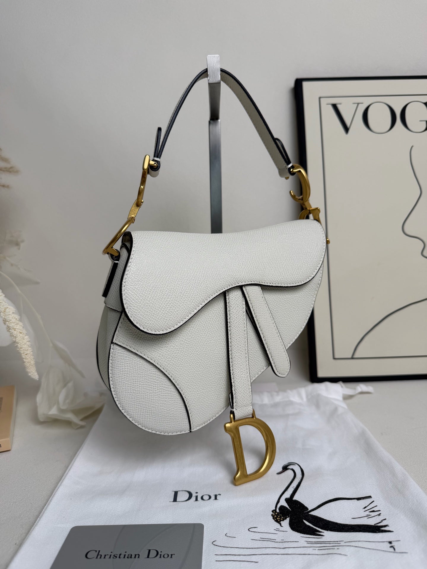 Dior - Saddle Bag - Leather - White - (small)