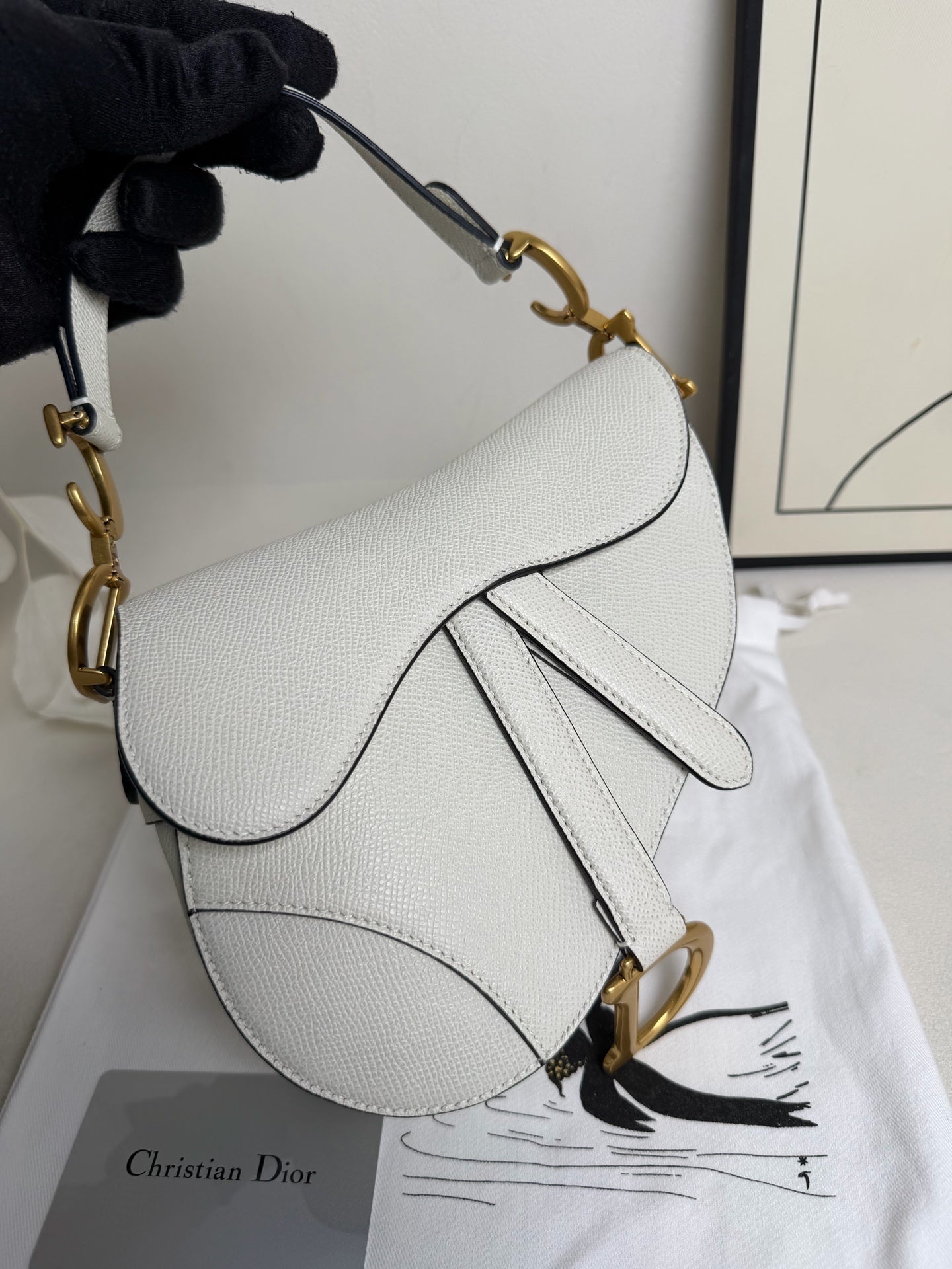 Dior - Saddle Bag - Leather - White - (small)