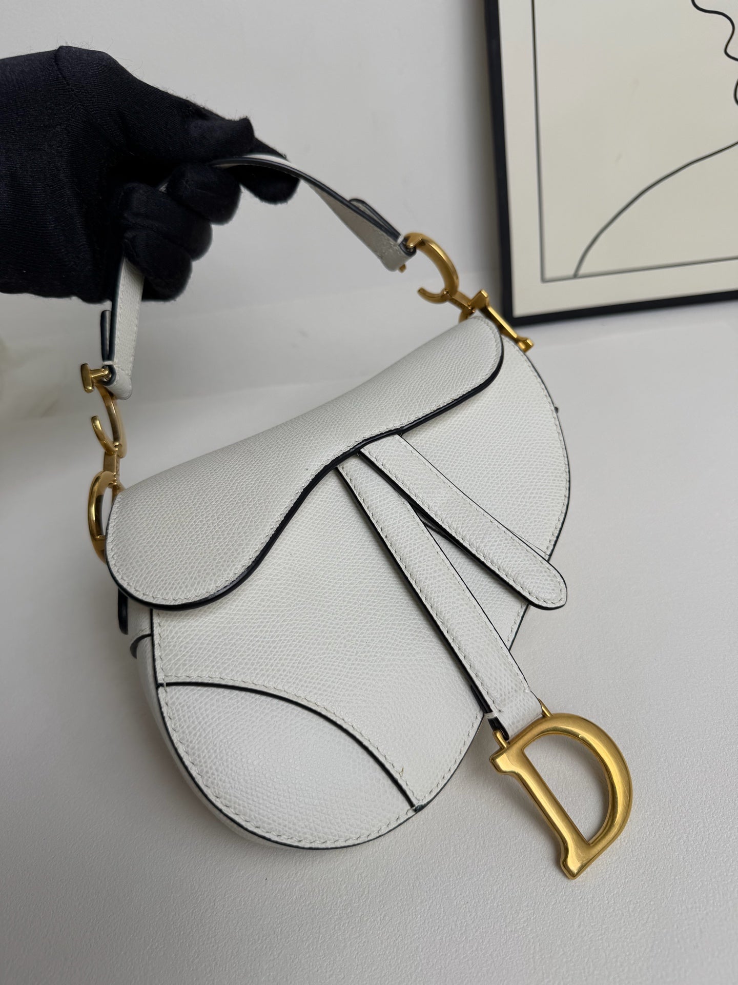 Dior - Saddle Bag - Leather - White - (small)