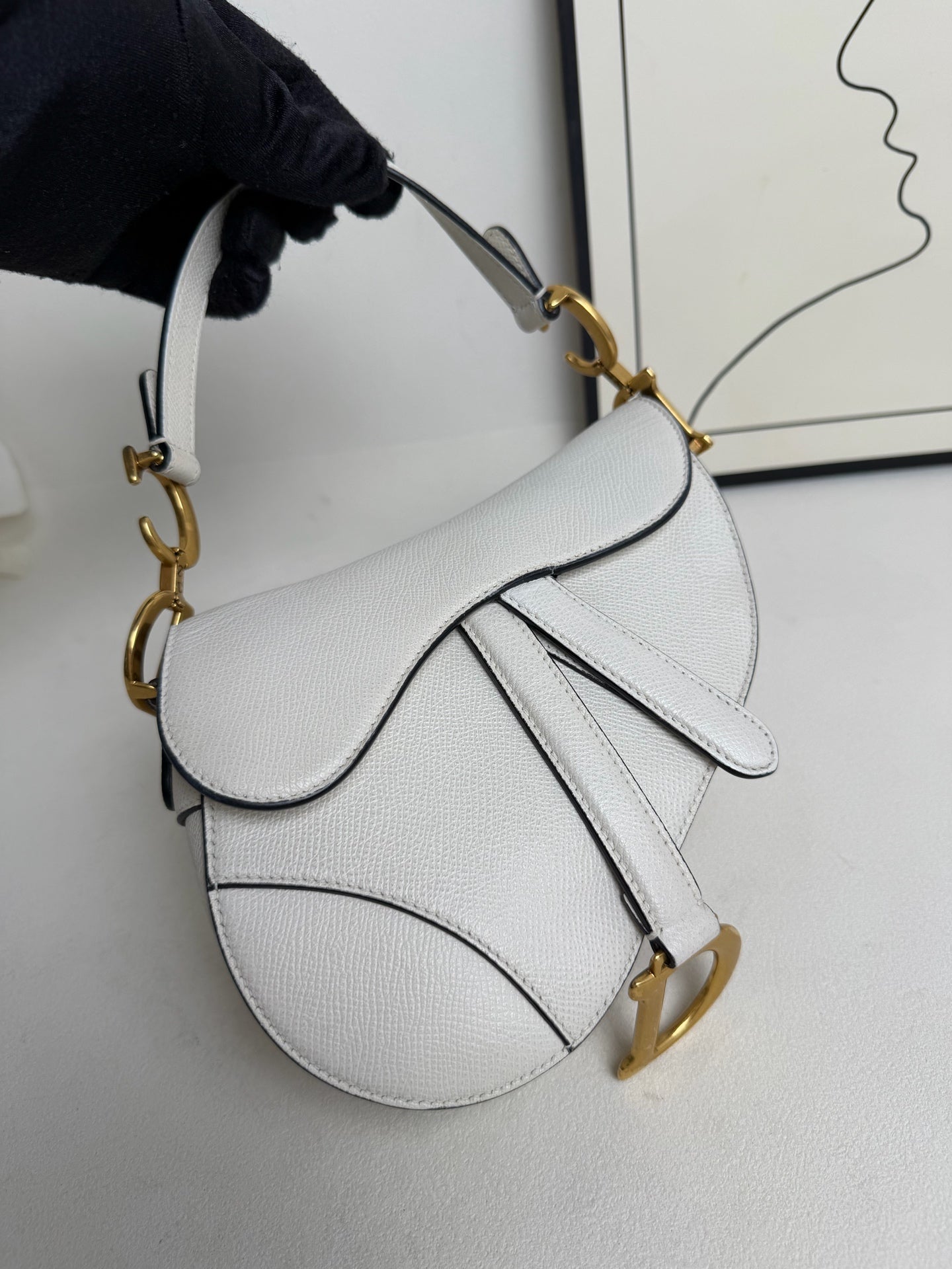 Dior - Saddle Bag - Leather - White - (Small)