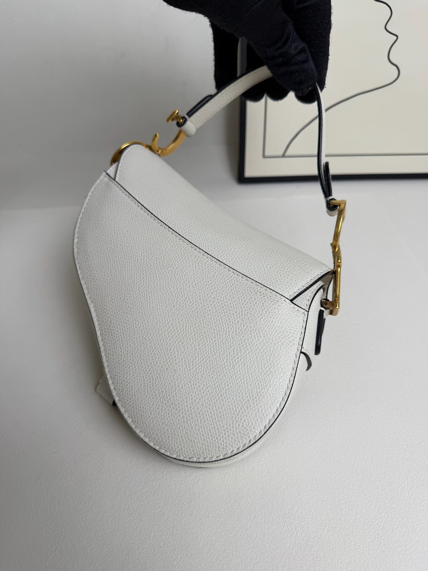 Dior - Saddle Bag - Leather - White - (small)