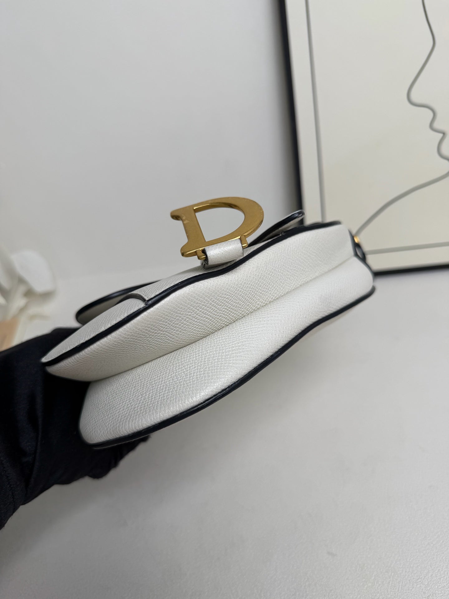 Dior - Saddle Bag - Leather - White - (Small)