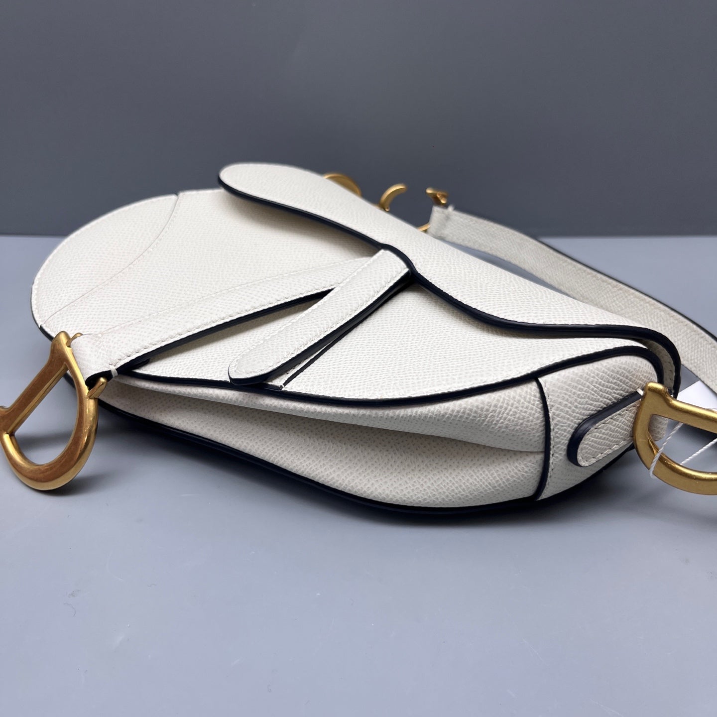 Dior - Saddle bag - Pebbled leather - White - (mini)