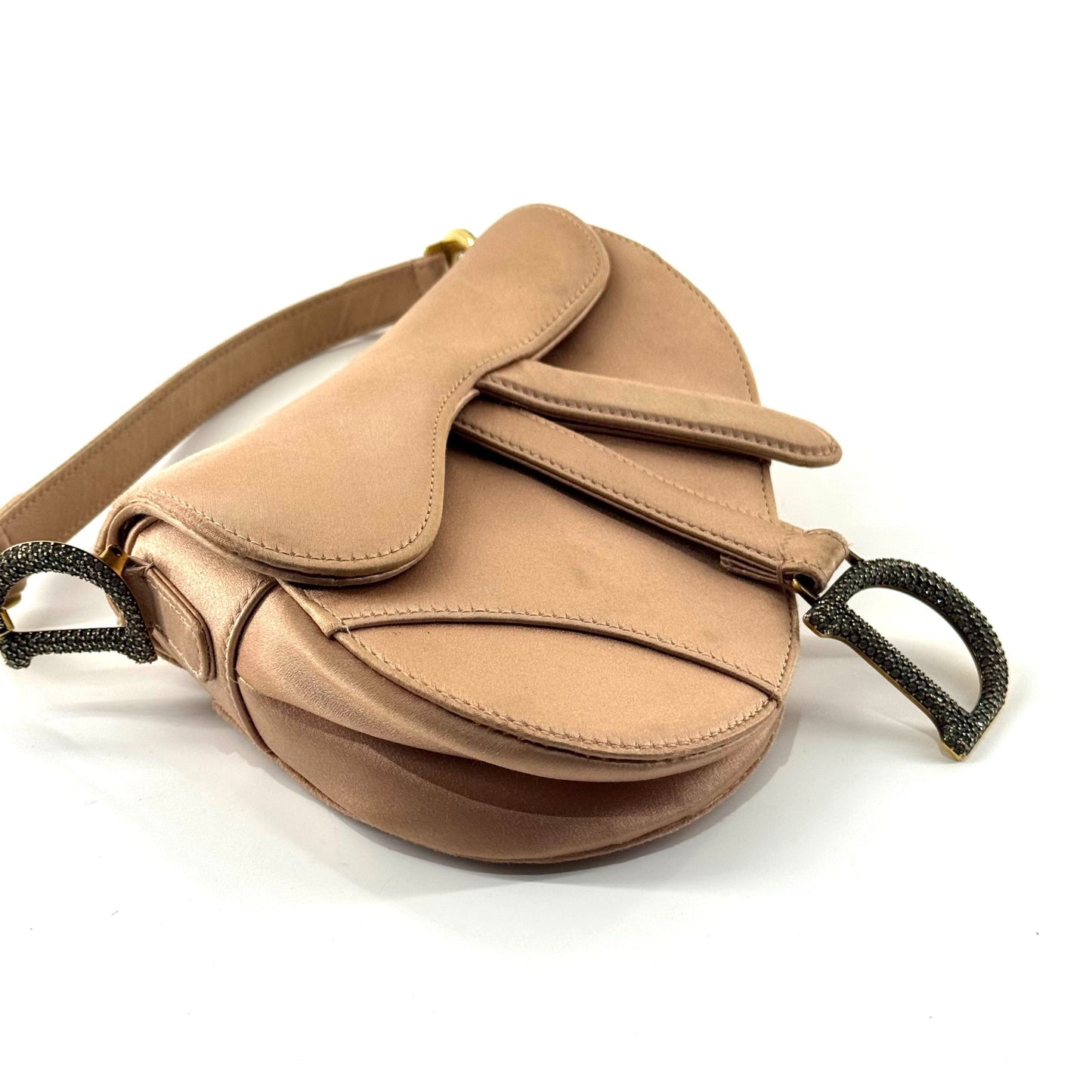 Dior - Saddle Bag - Satin - Beige - (medium)