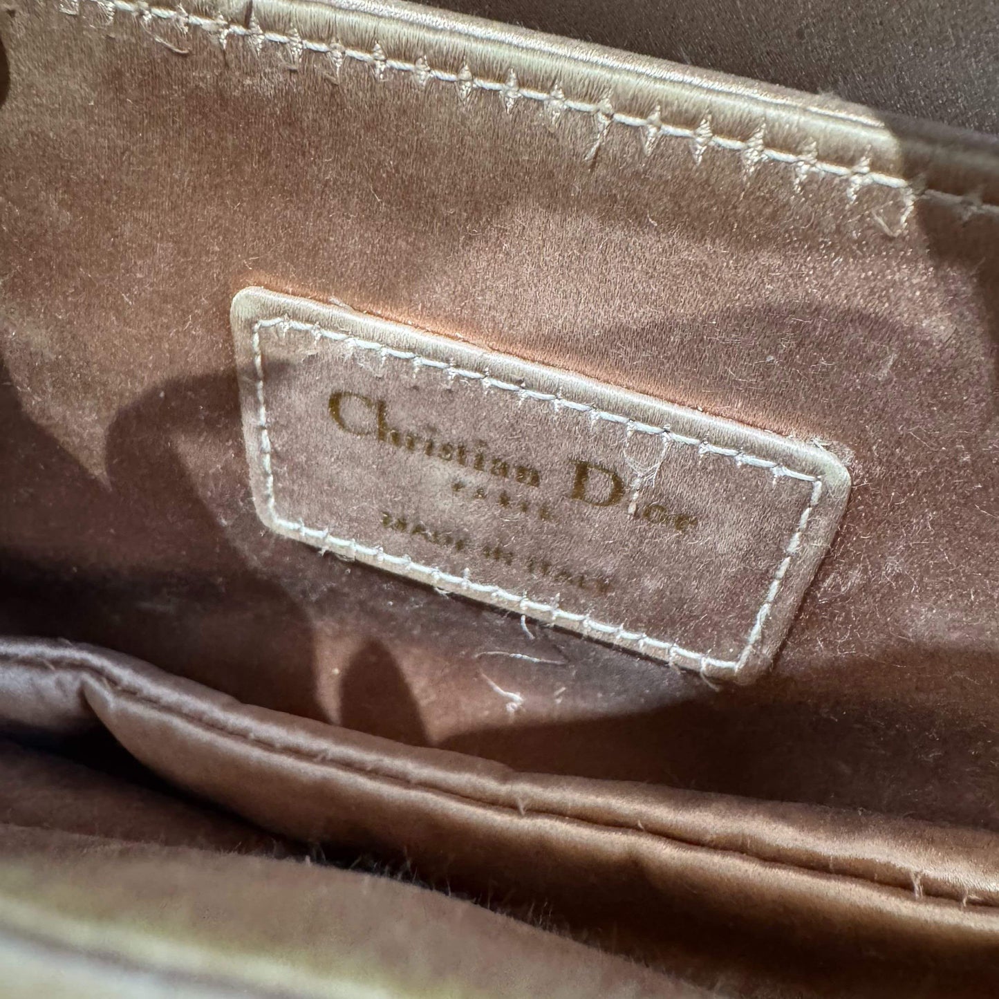 Dior - Saddle Bag - Satin - Beige - (medium)