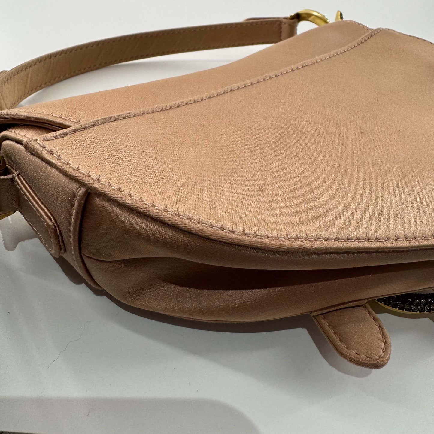Dior - Saddle Bag - Satin - Beige - (medium)