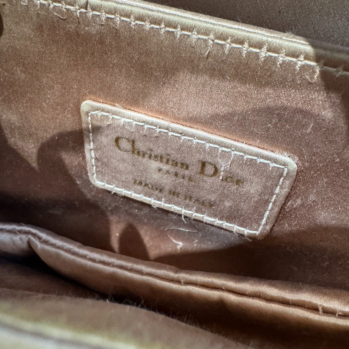 Dior - Saddle Bag - Satin - Beige - (Small)