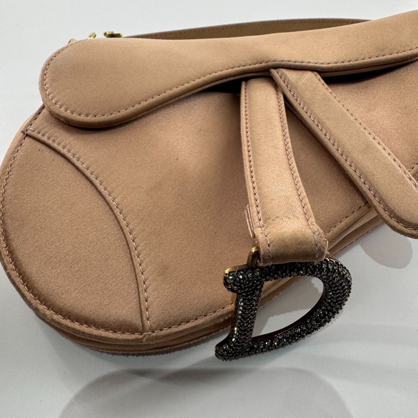 Dior - Saddle Bag - Satin - Beige - (Small)