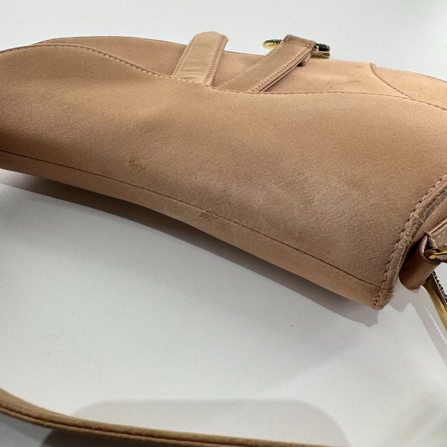 Dior - Saddle Bag - Satin - Beige - (Small)