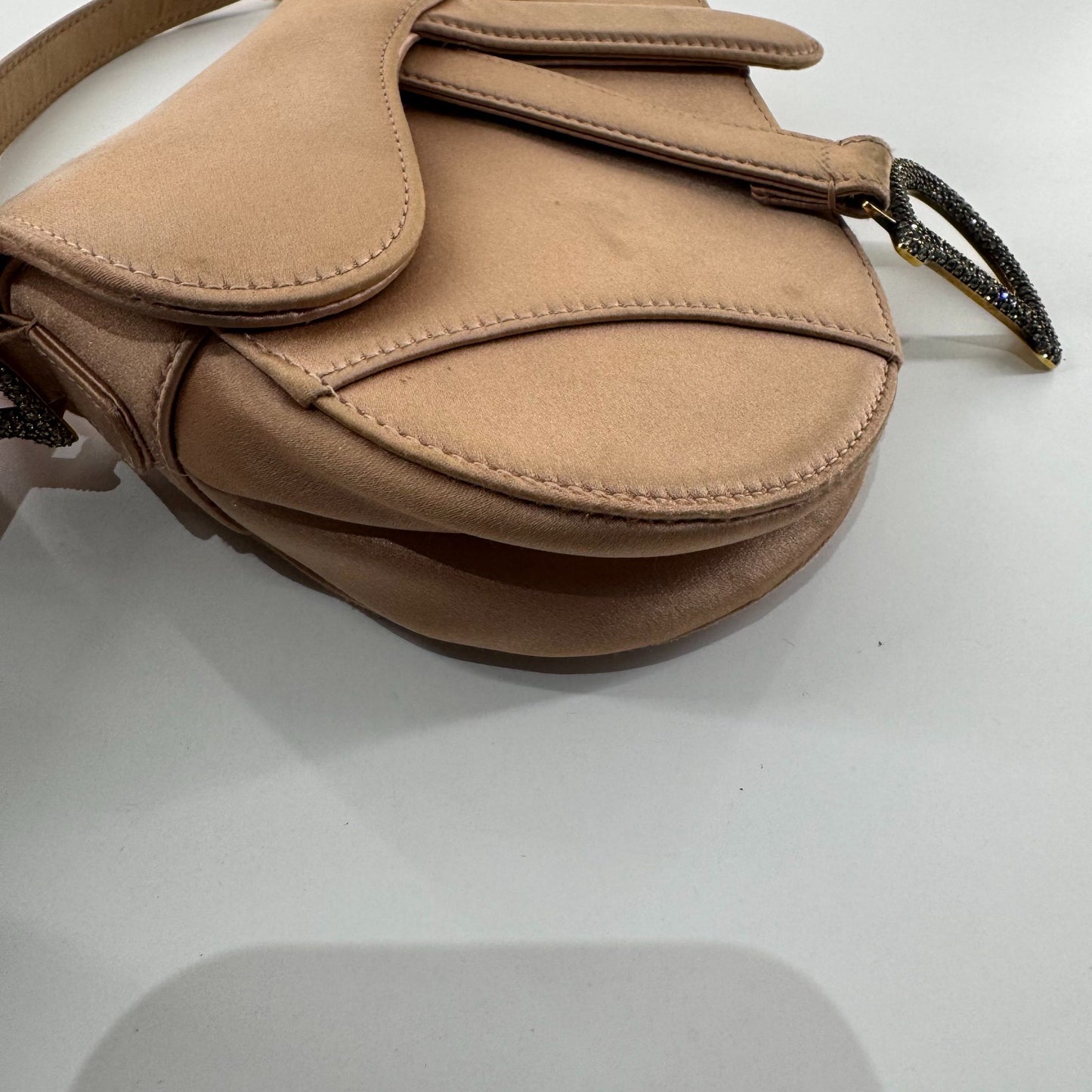 Dior - Saddle Bag - Satin - Beige - (Small)