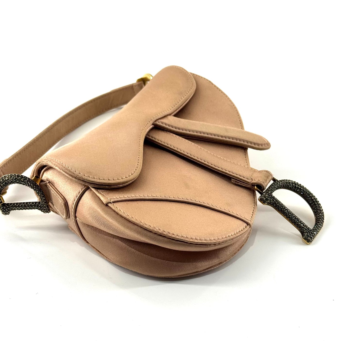 Dior - Saddle Bag - Satin - Beige - (Small)