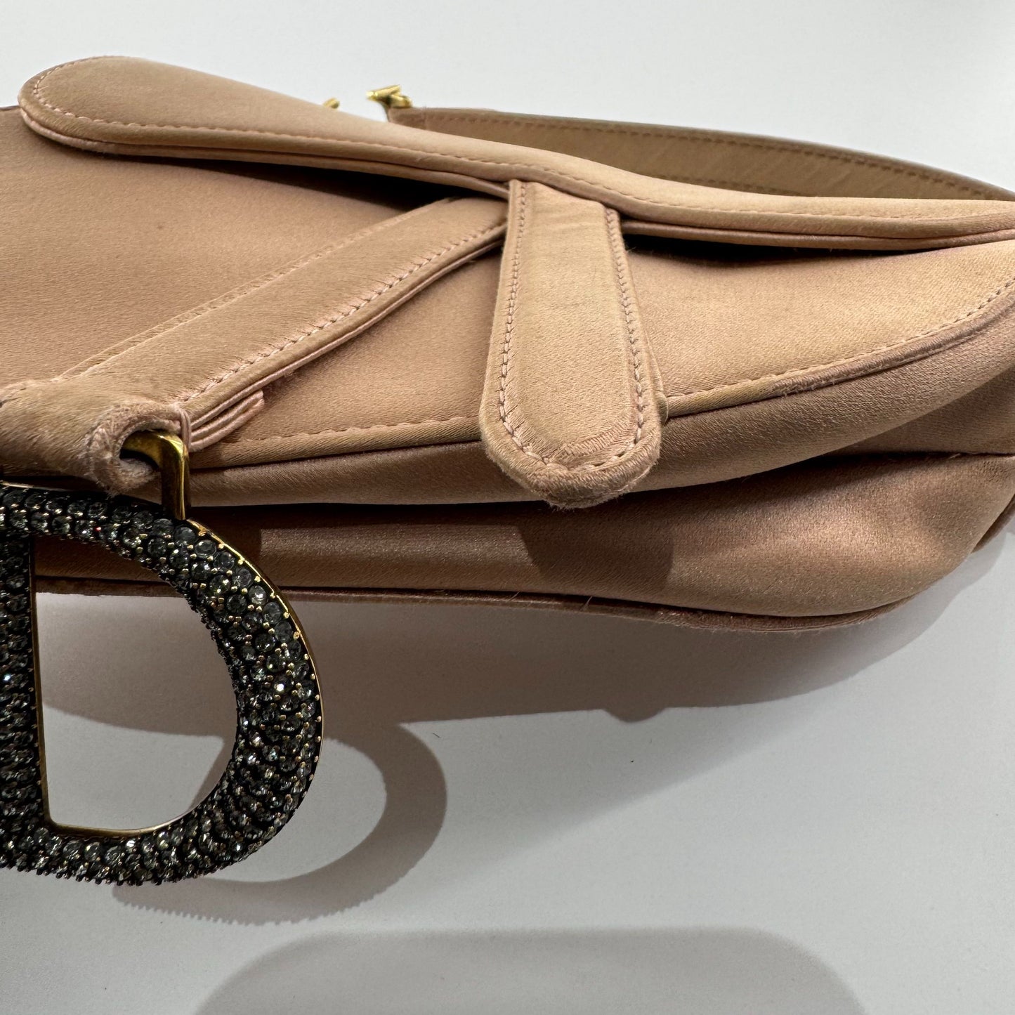 Dior - Saddle Bag - Satin - Beige - (Small)