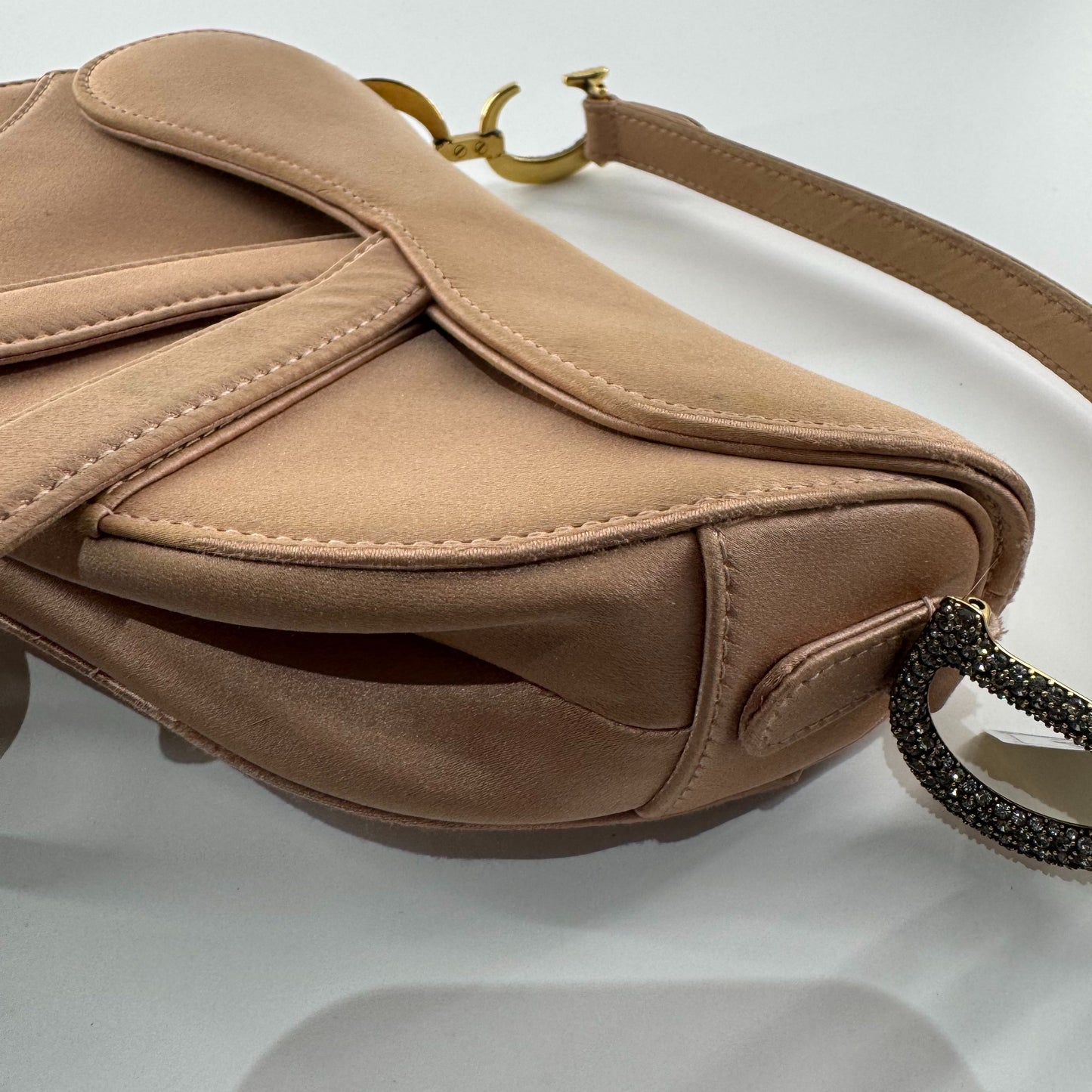 Dior - Saddle Bag - Satin - Beige - (Small)