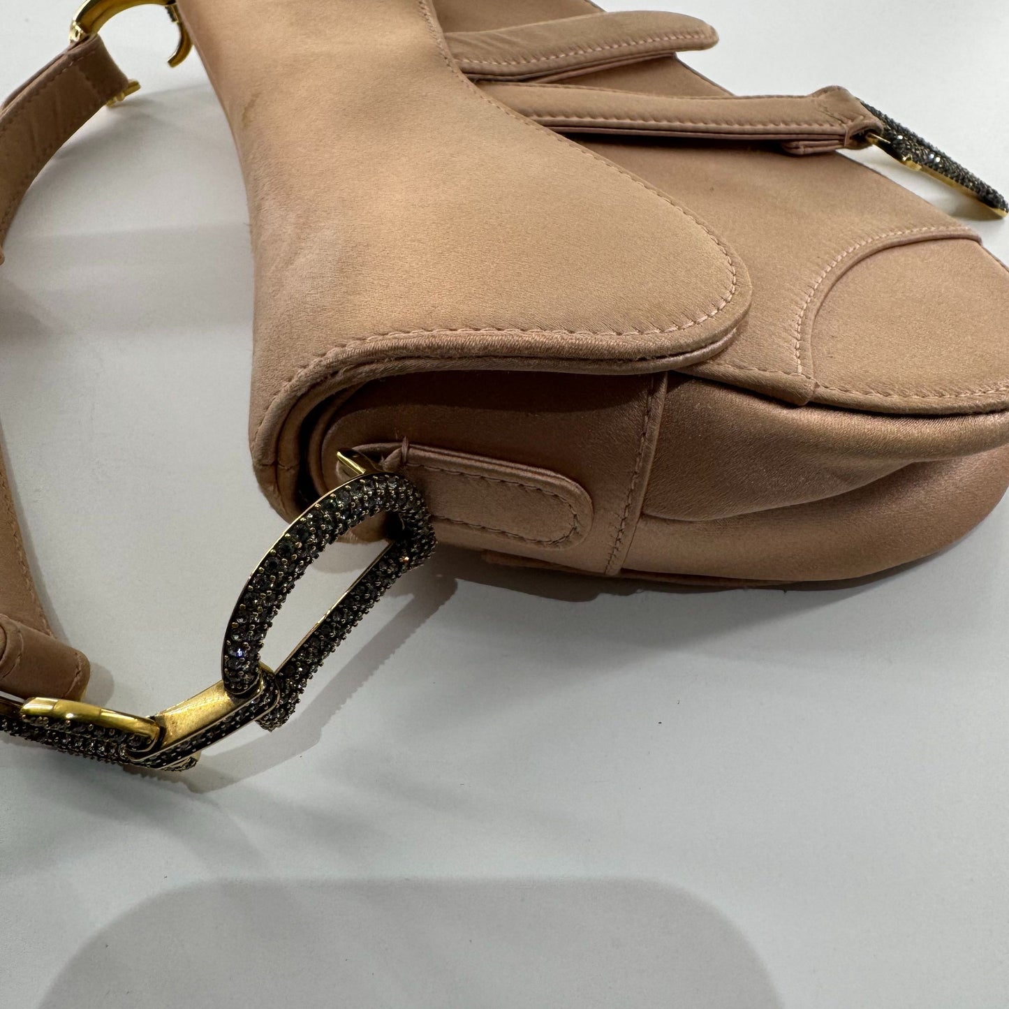 Dior - Saddle Bag - Satin - Beige - (Small)