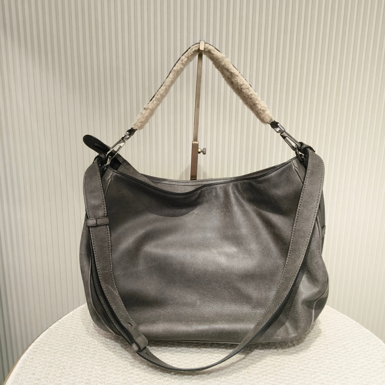Dior - Saddle bag - Suede - Grey - (Other)