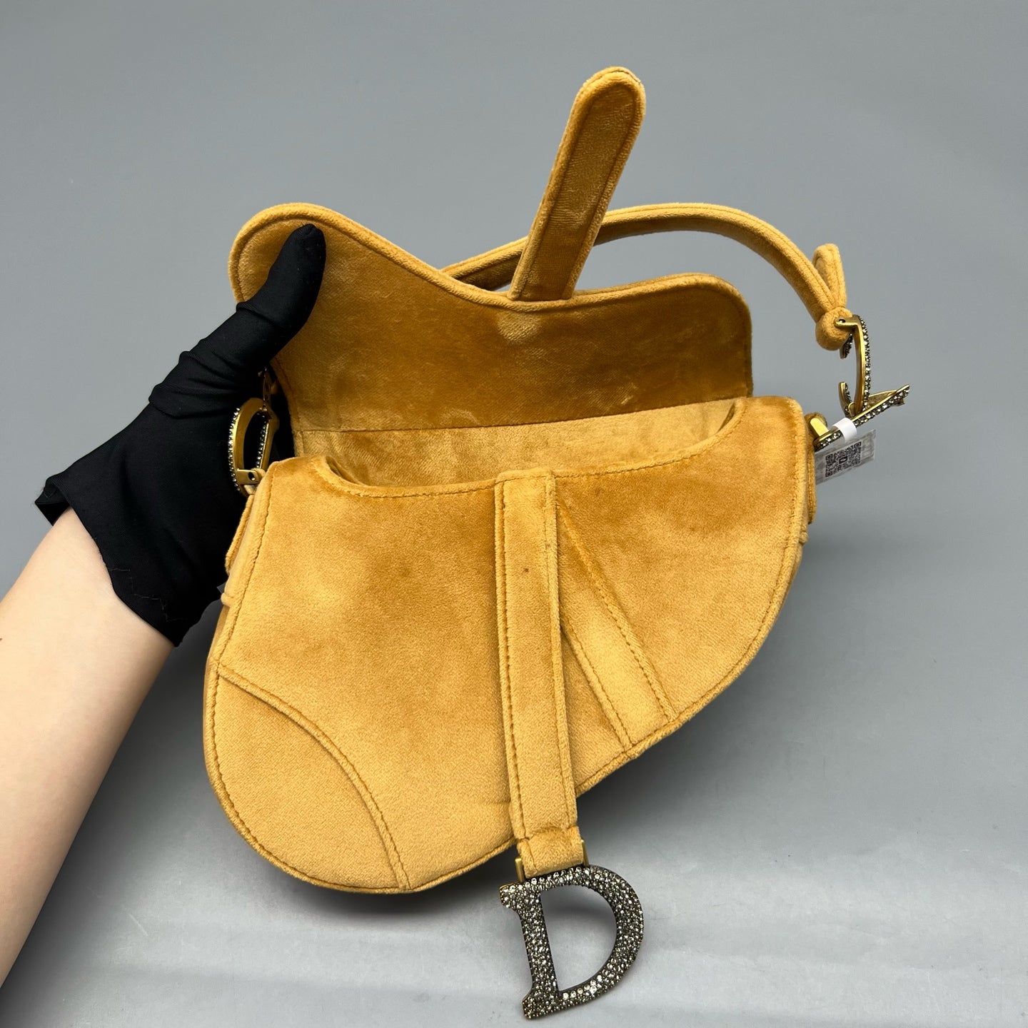 Dior - Saddle Bag - Velvet - Yellow - (small)
