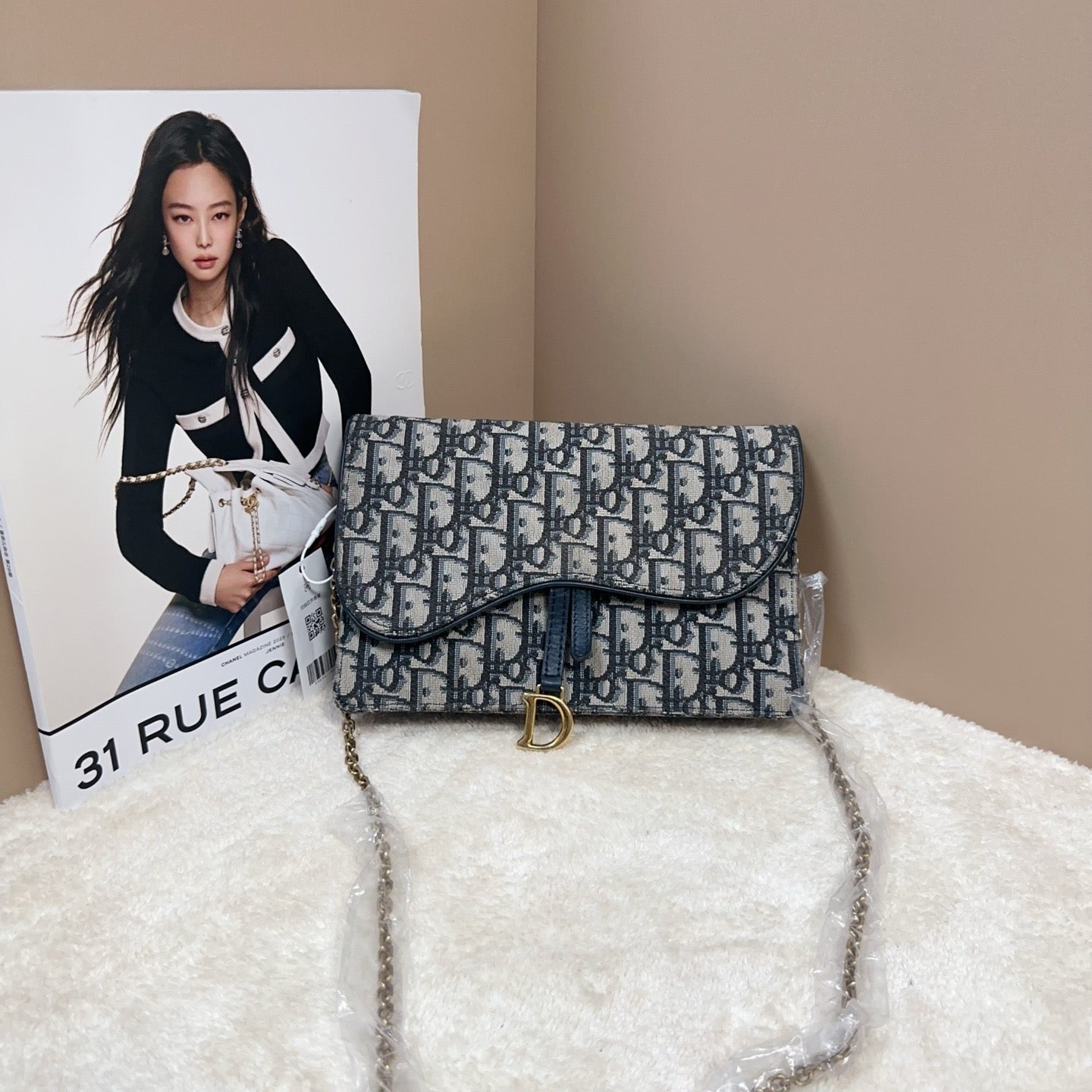 Dior - Saddle Bag Wallet - Cloth - Multicolour - (mini)