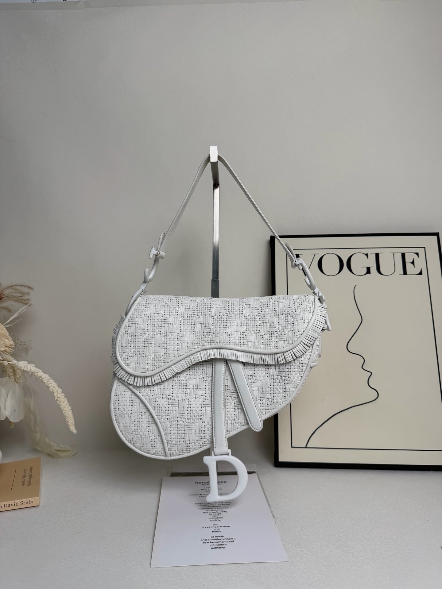 Dior - Saddle Bag - Wicker - White - (medium)