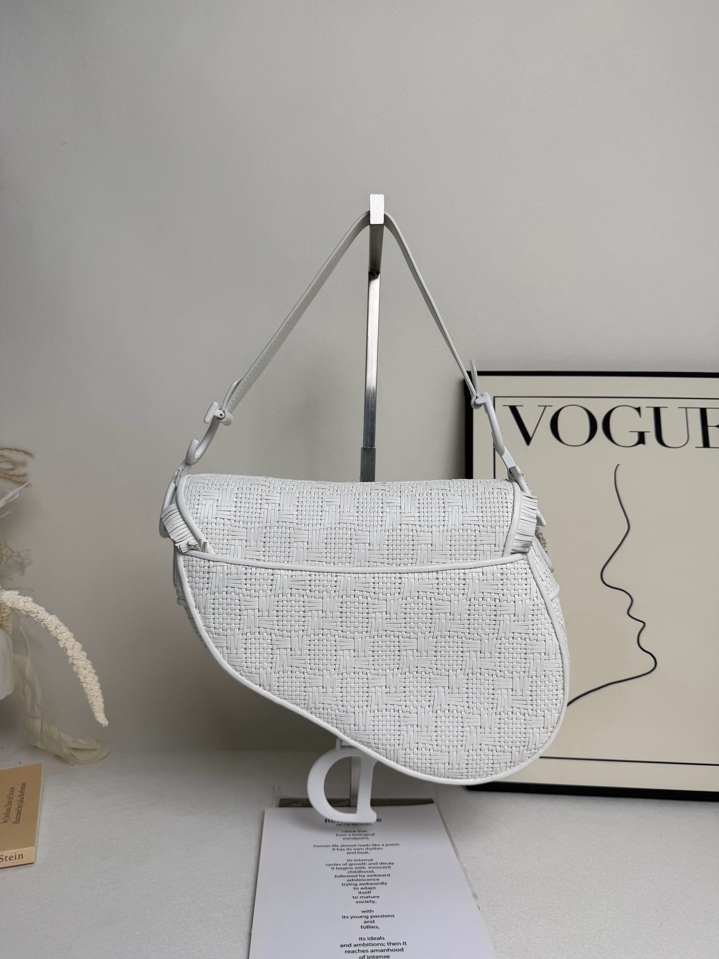 Dior - Saddle Bag - Wicker - White - (medium)