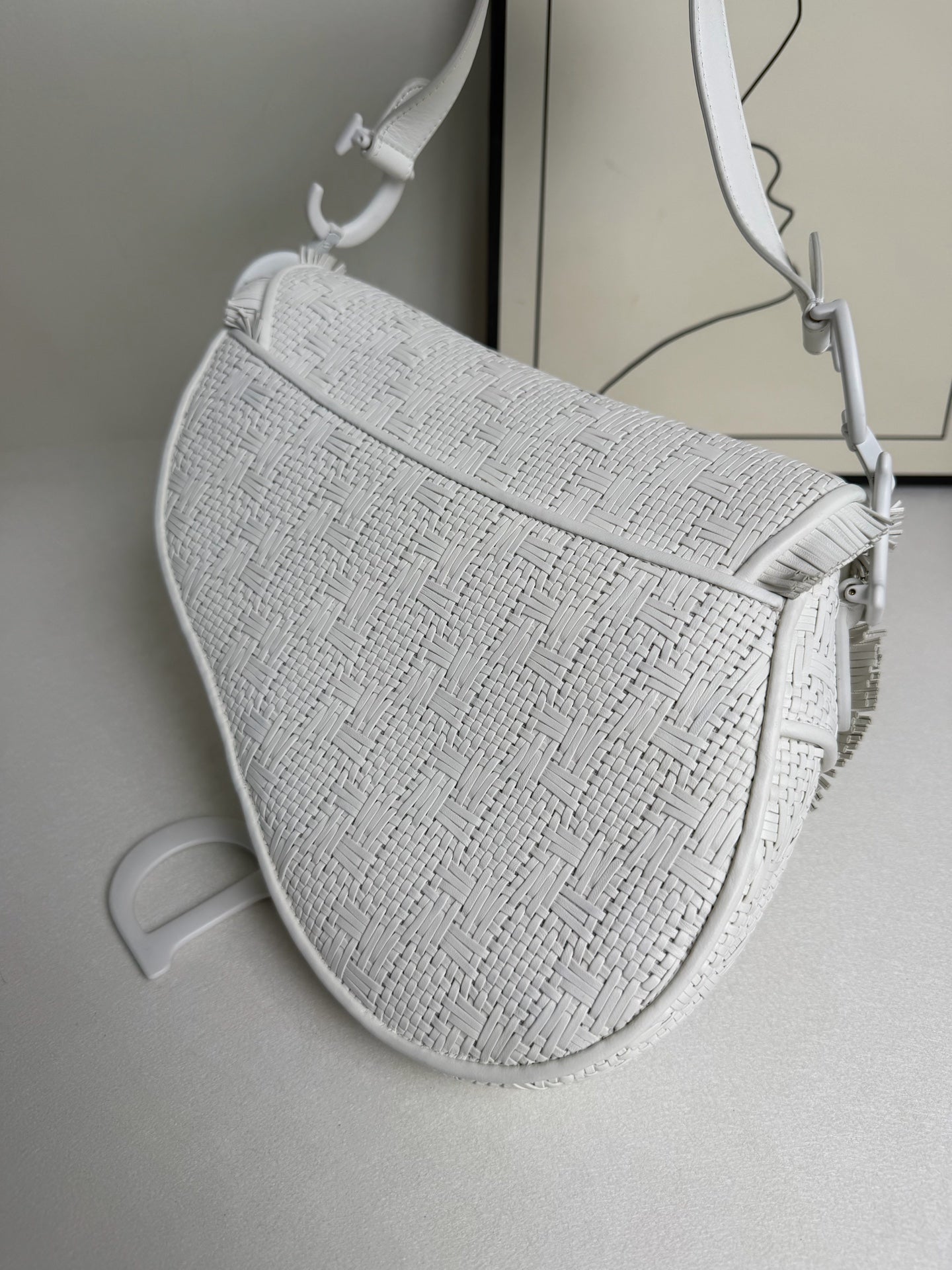 Dior - Saddle Bag - Wicker - White - (medium)