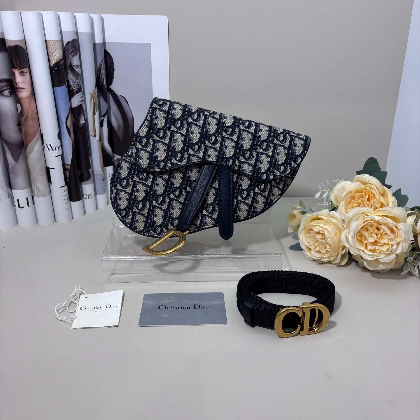 Dior - Saddle Belt Bag - Cloth - Brown - (mini)