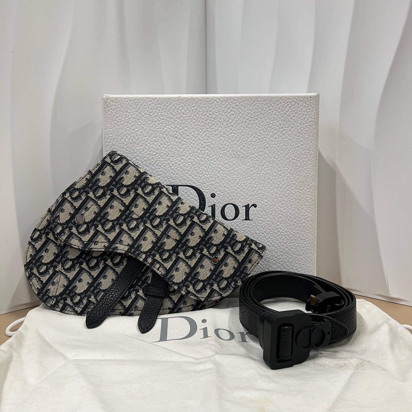 Dior - Saddle belt bag - Cloth - Brown - (mini)