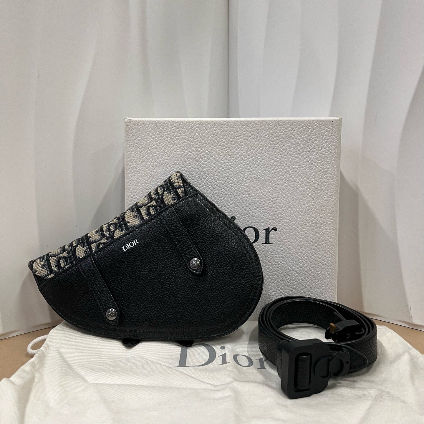 Dior - Saddle belt bag - Cloth - Brown - (mini)