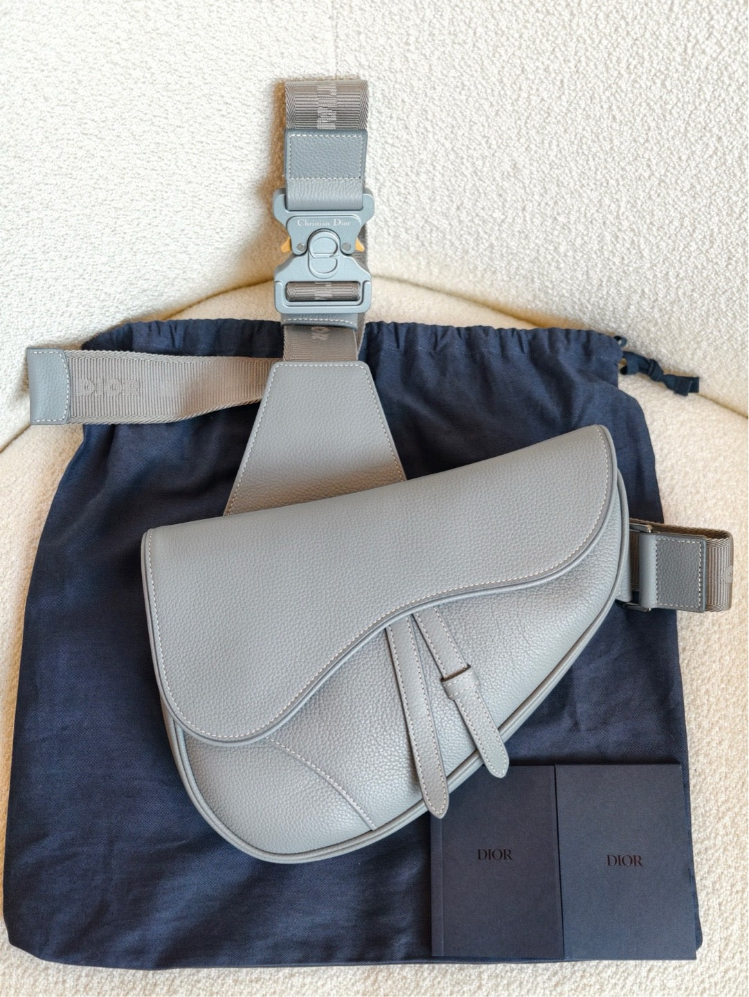 Dior - Saddle - Calfskin - Grey - (mini)