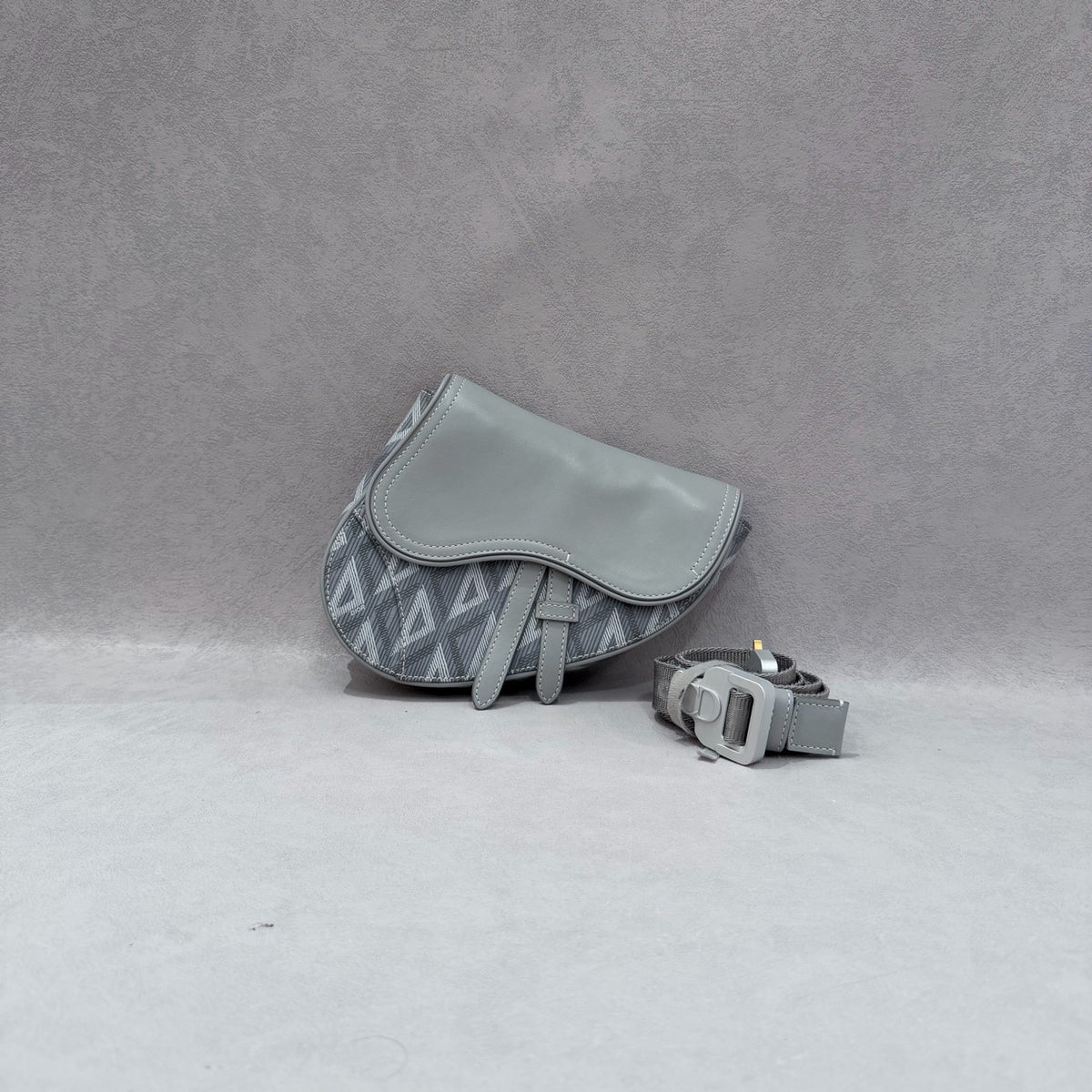 Dior - Saddle CD Diamond Mini - Cloth - Grey - (mini)