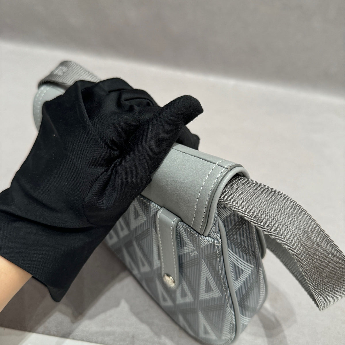 Dior - Saddle CD Diamond Mini - Cloth - Grey - (mini)