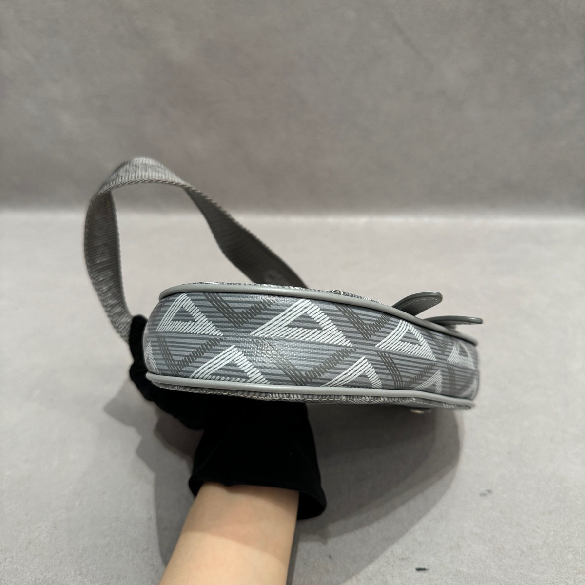 Dior - Saddle CD Diamond Mini - Cloth - Grey - (mini)