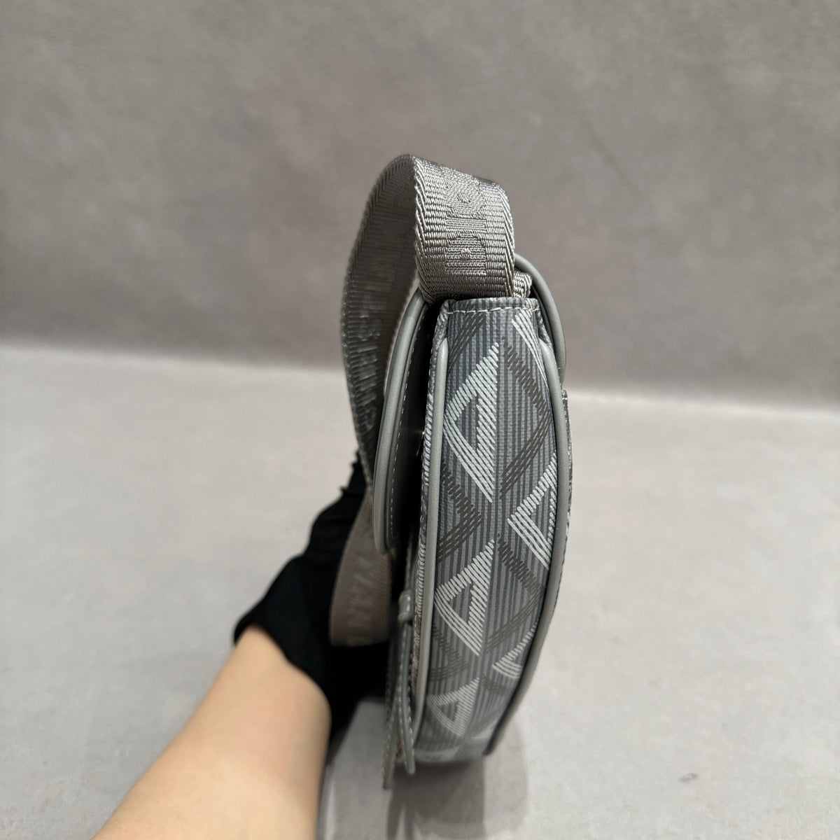 Dior - Saddle CD Diamond Mini - Cloth - Grey - (mini)