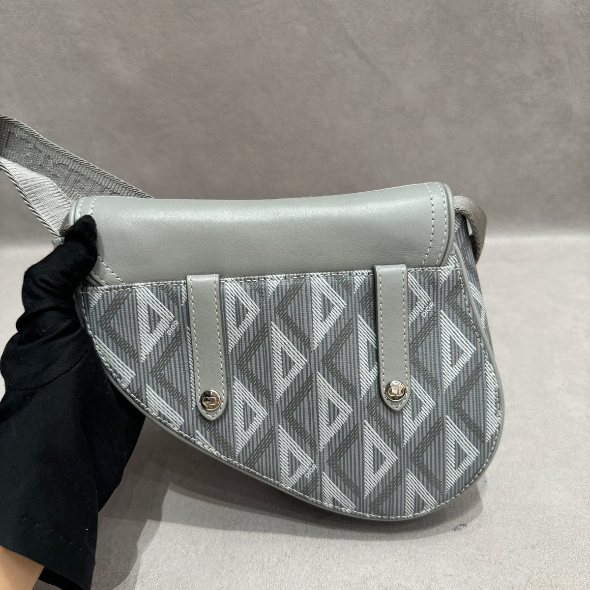 Dior - Saddle CD Diamond Mini - Cloth - Grey - (mini)