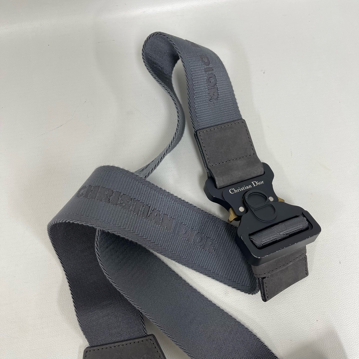 Dior - Saddle Chest Bag - Suede - Grey