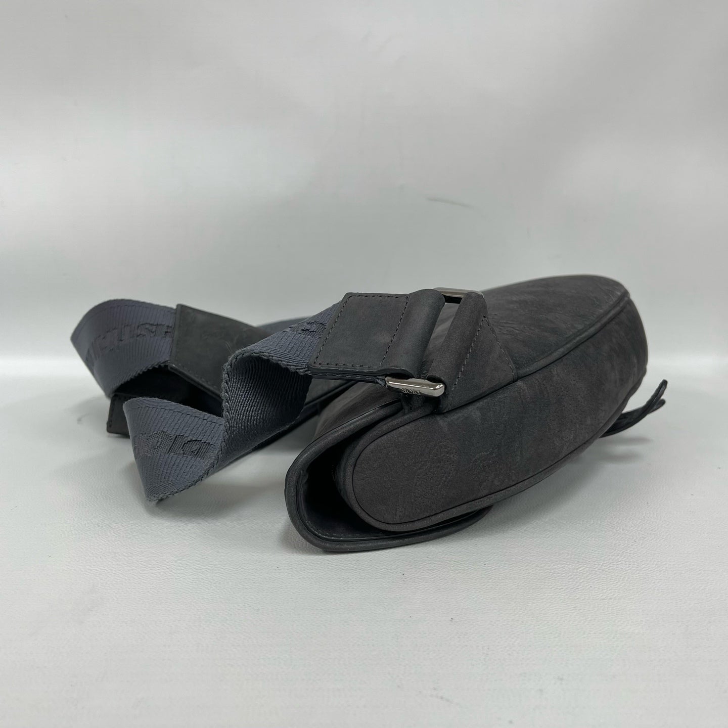 Dior - Saddle Chest Bag - Suede - Grey