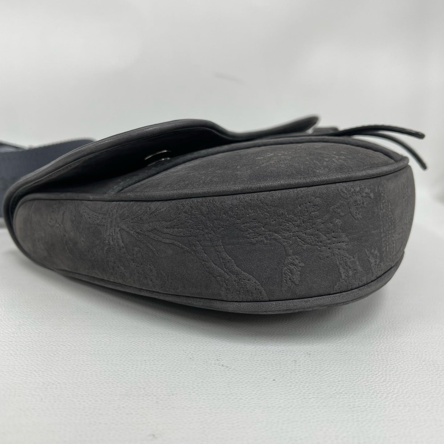 Dior - Saddle Chest Bag - Suede - Grey