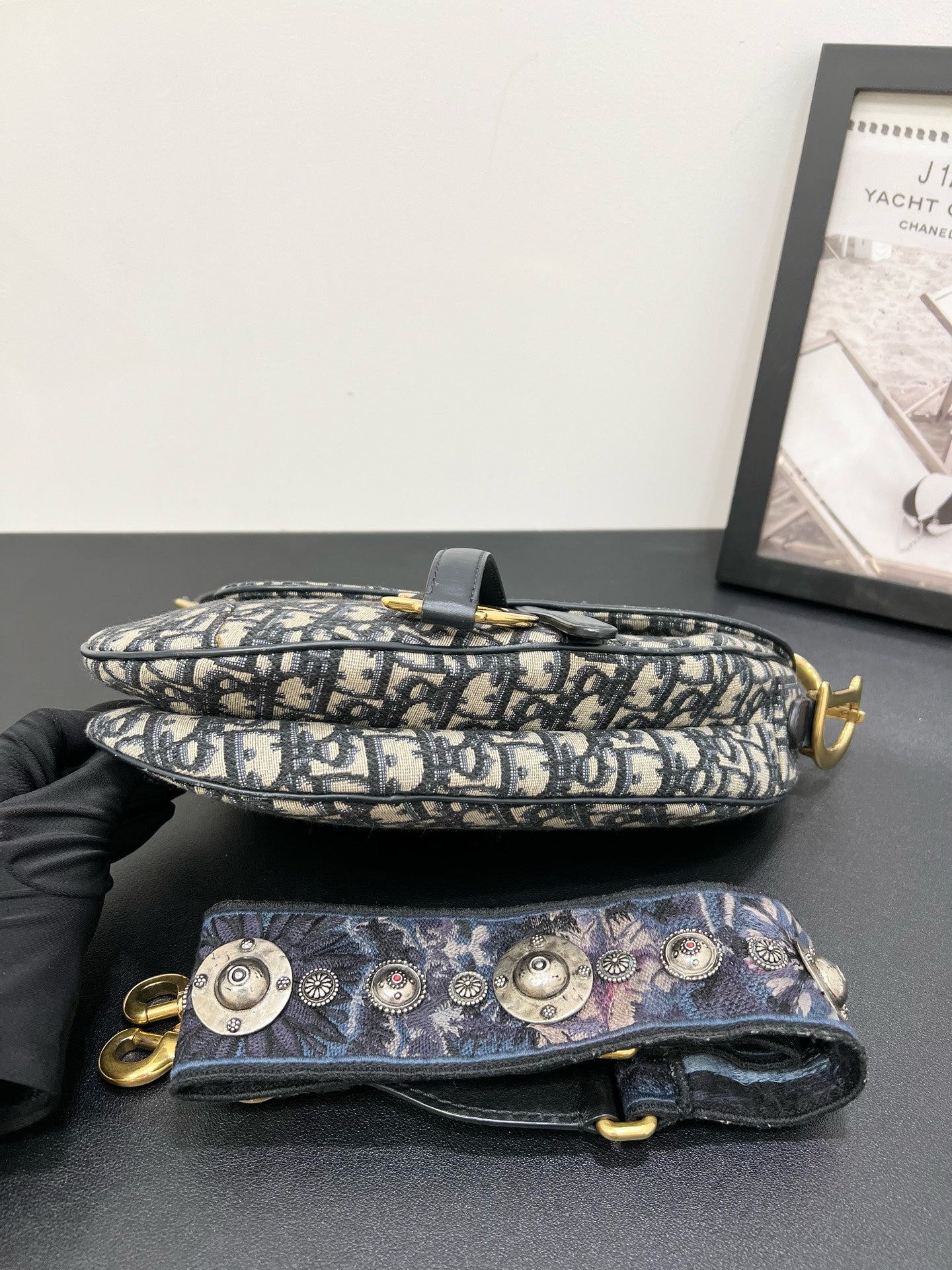 Dior - Saddle - Cloth - Blue - (medium)