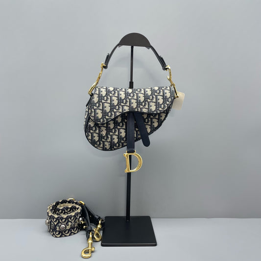 Dior - Saddle - Cloth - Blue - (small)