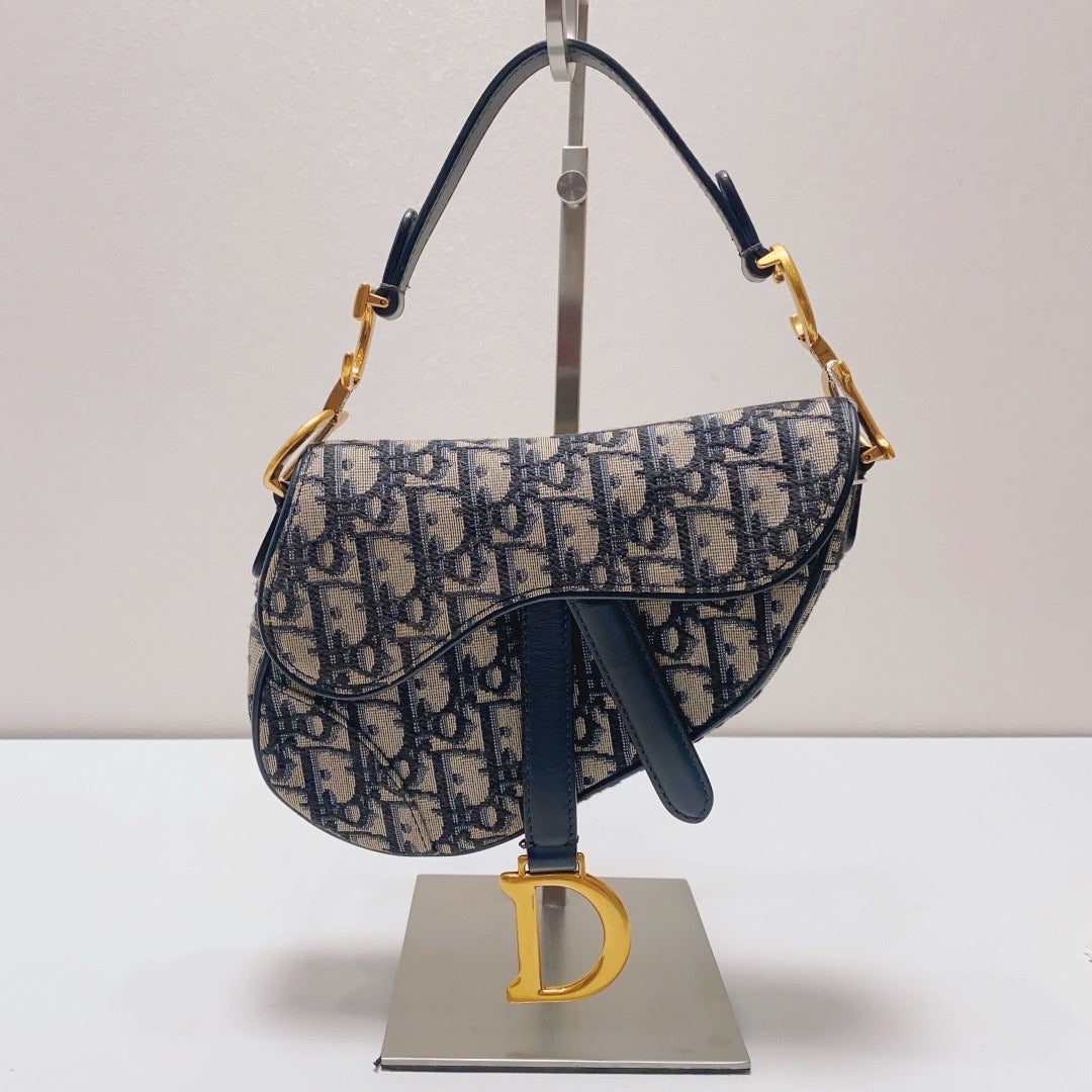Dior - Saddle - Cloth - Blue - (small)