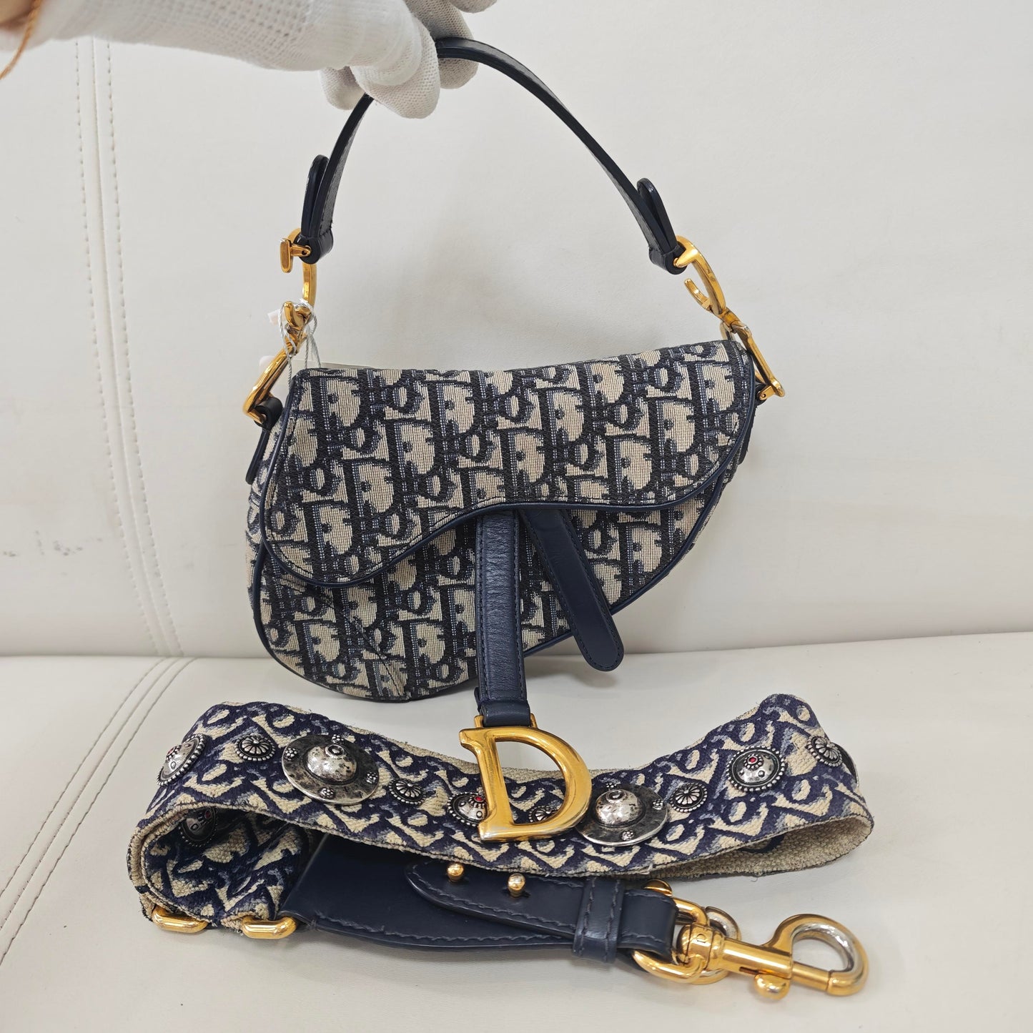 Dior - Saddle - Cloth - Blue - (small)