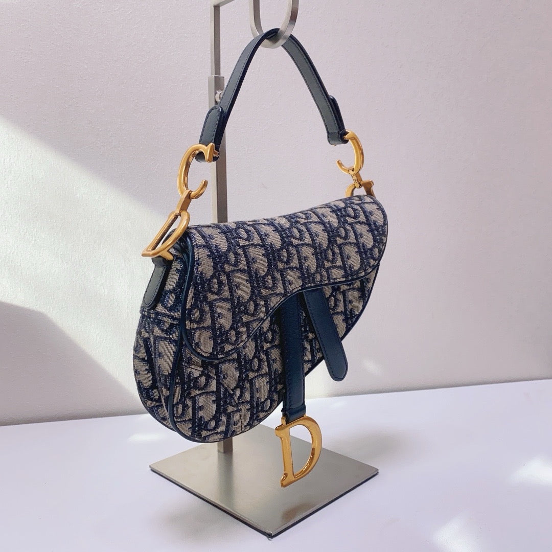 Dior - Saddle - Cloth - Blue - (small)