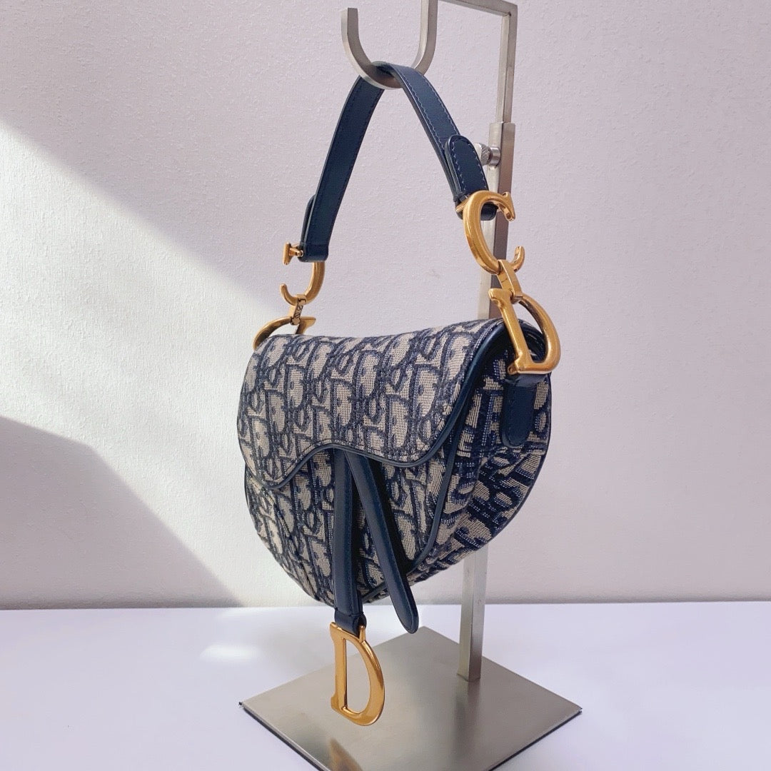 Dior - Saddle - Cloth - Blue - (small)