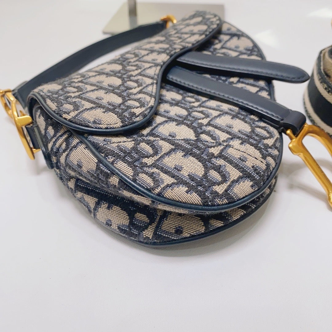 Dior - Saddle - Cloth - Blue - (small)