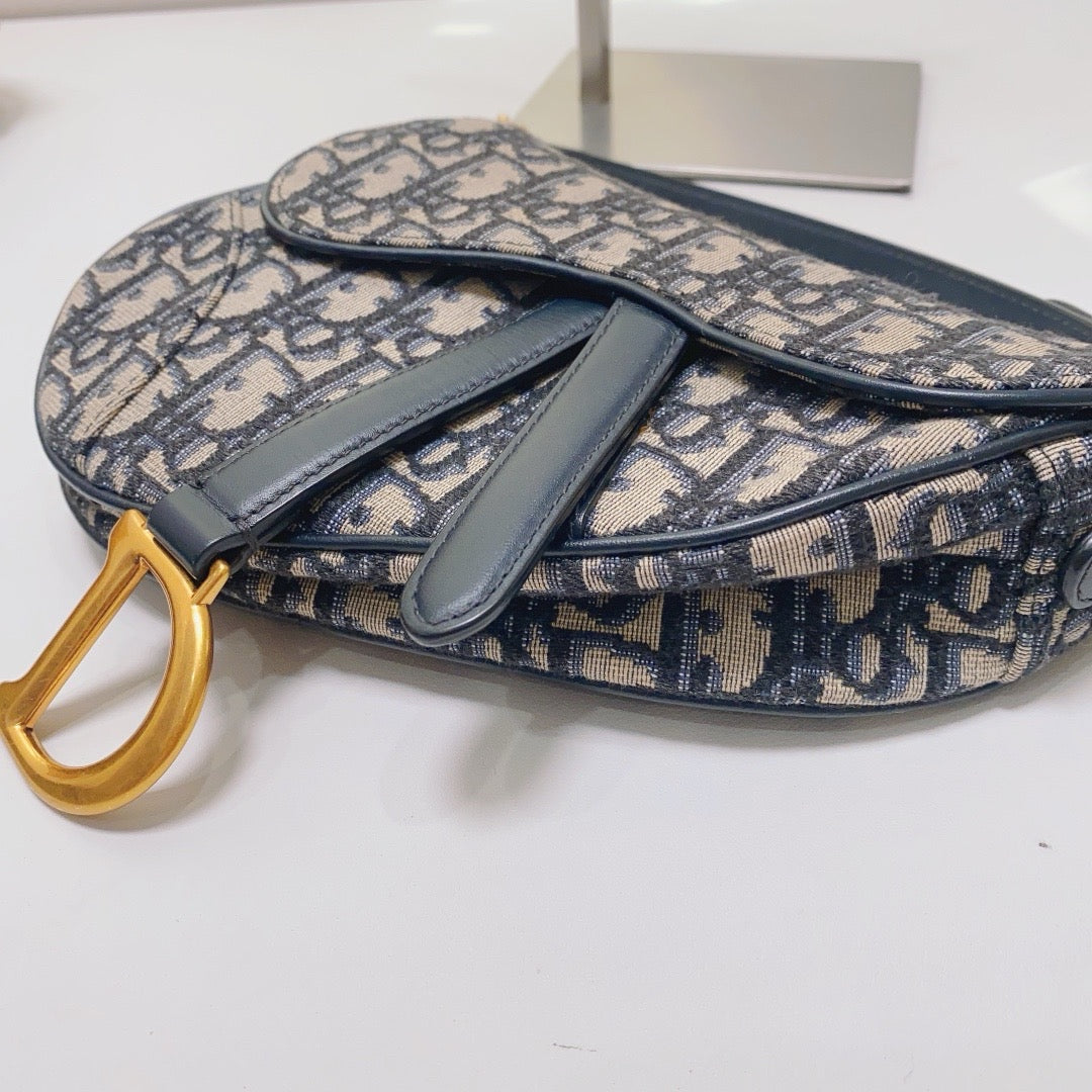 Dior - Saddle - Cloth - Blue - (small)