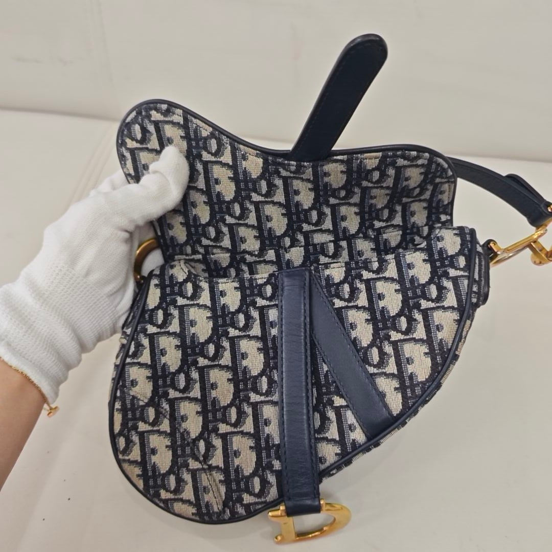 Dior - Saddle - Cloth - Blue - (small)